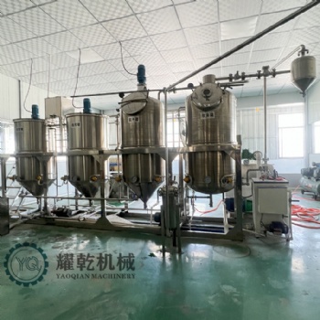 胡麻油提煉設備 日產1噸**油生產線 304不銹鋼植物油精煉機