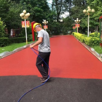 彩色路面怎么做-彩色瀝青透水地坪材料廠家直發(fā)施工教程包教包會(huì)