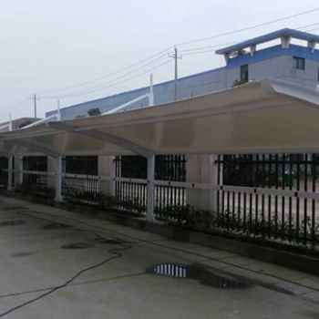 快速組裝成品電動自行車停車棚-自行車鋼膜結構安裝