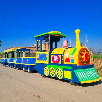 自稱一道亮麗風景線_跨騎式網紅軌道觀光小火車_景區代步工具