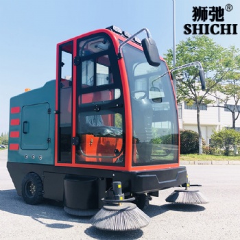 沃馳工廠車間工業掃地機物業公園全封閉落葉灰塵石子掃地機V-S10