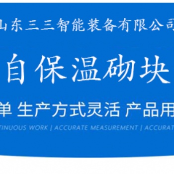 勻質自保溫砌塊的設備生產線
