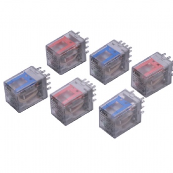 藝杰電器生產(chǎn)小型中間繼電器220v交流24v12v直流HH52P 53P 54P帶燈帶底座