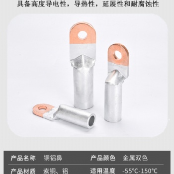 DTL-1-70銅鋁過渡鼻 電纜銅鋁接頭國標(biāo)** 銅鋁線耳