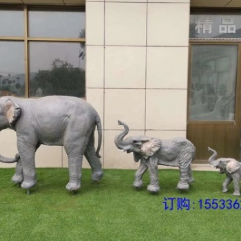 戶外玻璃鋼野生動(dòng)物非洲大象模型雕塑園區(qū)別墅草坪泰國(guó)落地大擺件