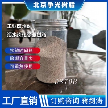 爭光D870B工業(yè)廢水除硼樹脂 接觸時間短 除硼容量大