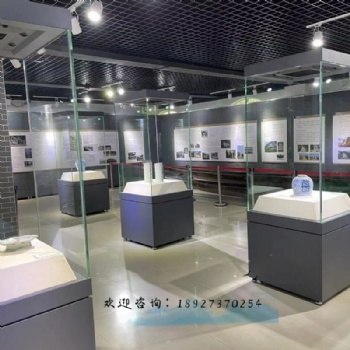 定做柜臺玉器古董文物展覽柜博物館烤漆玻璃展柜
