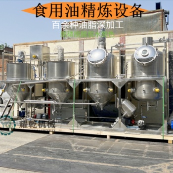 小型精煉機 食用油精煉加工設備 菜籽油精煉油設備 日產半噸