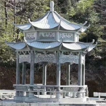 園林古建工程石雕涼亭