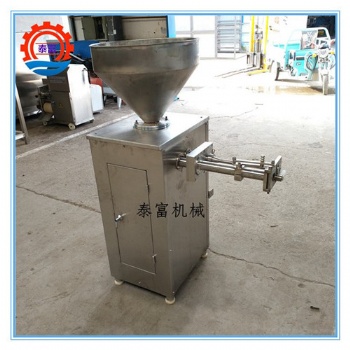 雙料斗不銹鋼機(jī)器臥式液壓灌腸機(jī)