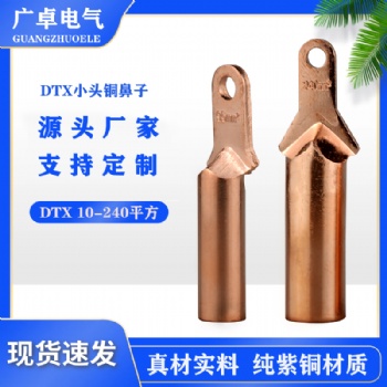 廠家加工廠標(biāo)定做小頭銅鼻子 異形銅端子 DTX-35鍍錫斷路器空開窄接線鼻銅