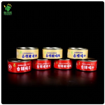潤昇休閑雞肉罐頭零食制品_分香辣與鹵味多種口味的即食肉制品