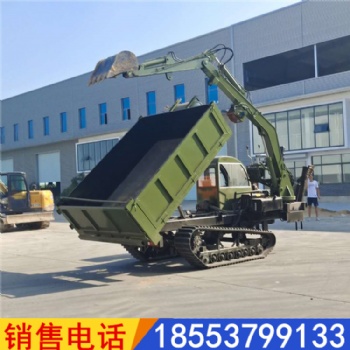 履帶爬山虎隨車挖8-10噸承載重量 河溝清理道路挖掘運(yùn)輸車