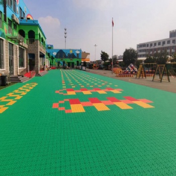 幼兒園戶外場地操場拼裝懸浮式地板