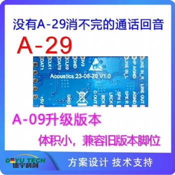 大音量,小體積通話對講設備降噪消回音模塊A-29