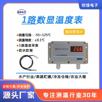 CYCW-2A數(shù)顯溫度表果蔬貯藏水產(chǎn)品冷藏倉庫化工**蔬菜養(yǎng)殖大棚高精測溫