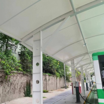 立柱停車棚，七字梁停車棚