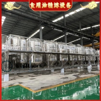 大型食用油精煉設備 毛菜油精煉生產線 全自動油菜油精煉加工設備