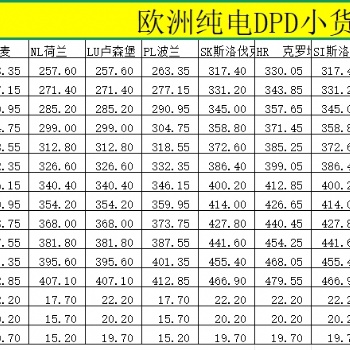 歐洲純電DPD小貨(海運)